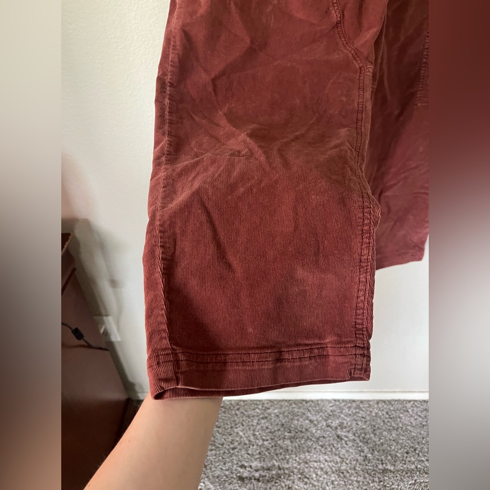 Free People Bay To Breakers Soft Corduroy Barrel Pants in Roasted Russet Size S - Picture 8 of 16
